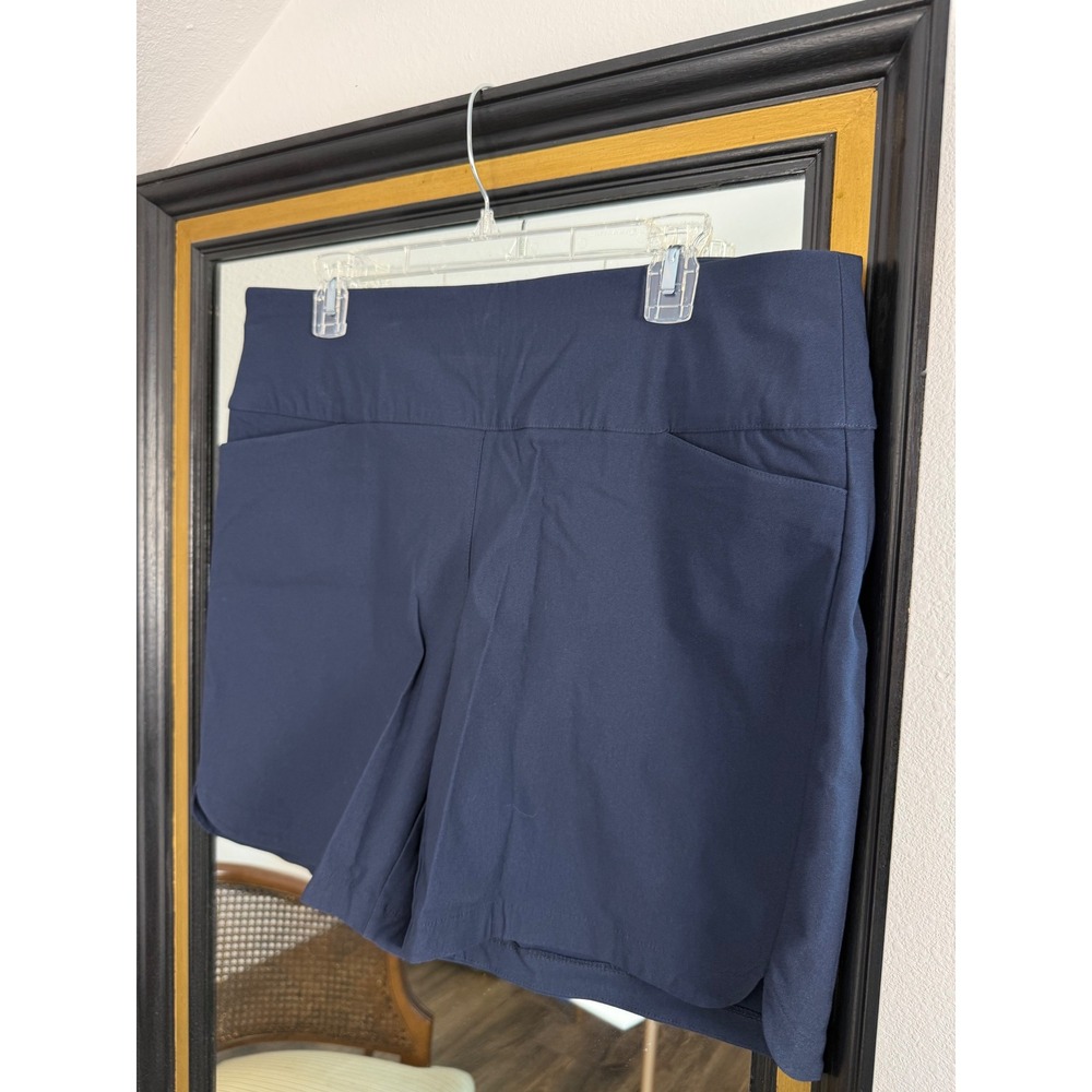 Lady Hagen Womens Tummy Control 7 Inch Golf Shorts Dark Navy Blue XL NWT